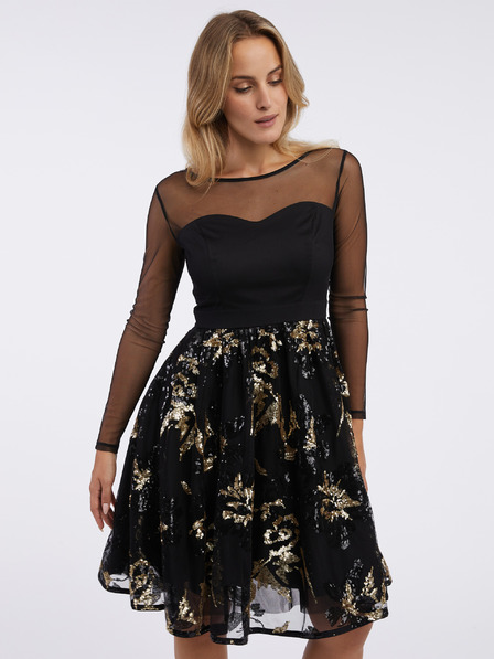 Orsay Rochie neagră cu paiete pentru femei ORSAY