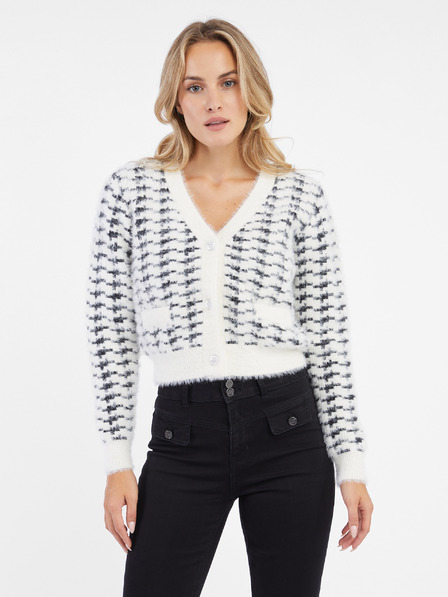 Orsay Cardigan pentru femei cu model alb-negru și alb ORSAY