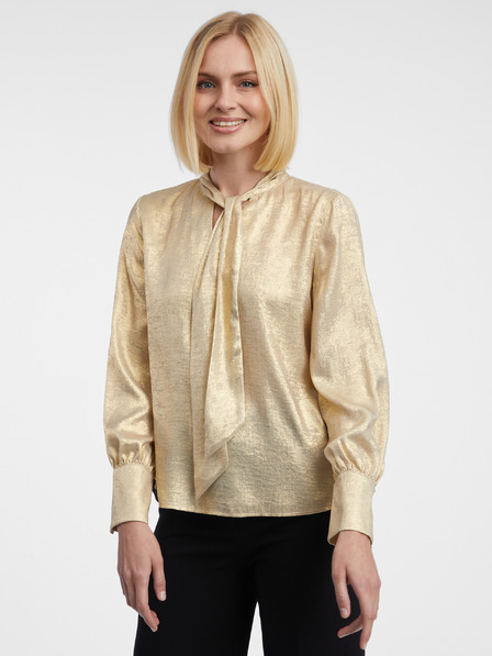Orsay Bluză de damă din satin auriu ORSAY