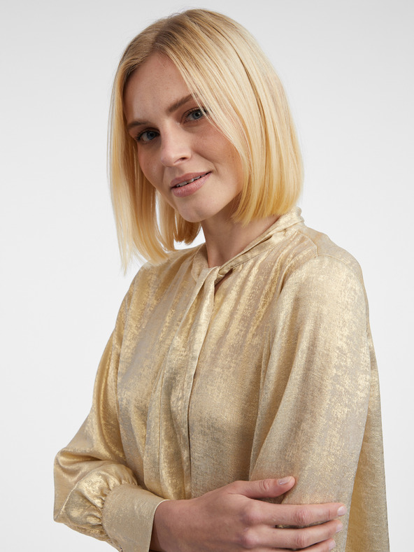 Orsay Bluză de damă din satin auriu ORSAY
