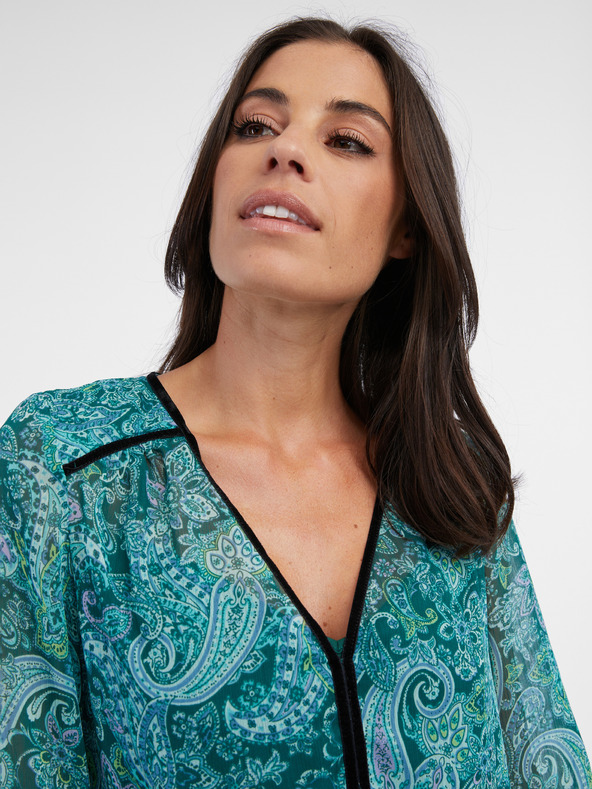 Orsay Bluză turcoaz pentru femei cu model ORSAY