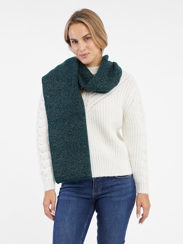 Orsay Fular de damă verde închis cu amestec de lână pentru femei ORSAY