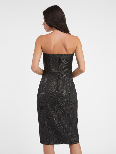 Orsay Rochie neagră fără mâneci cu model pentru femei ORSAY