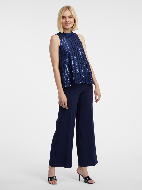 Orsay Bluză de damă albastru închis cu paiete ORSAY