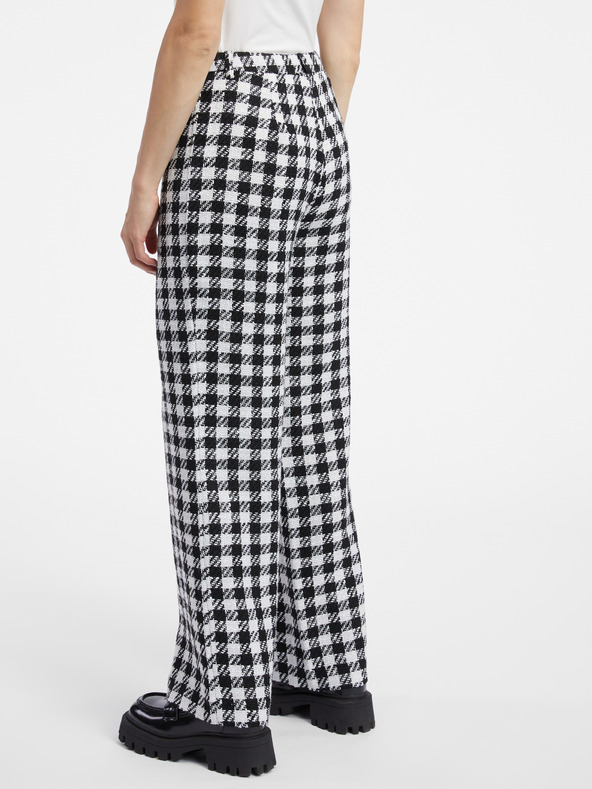 Orsay Pantaloni de damă cu model alb și negru ORSAY