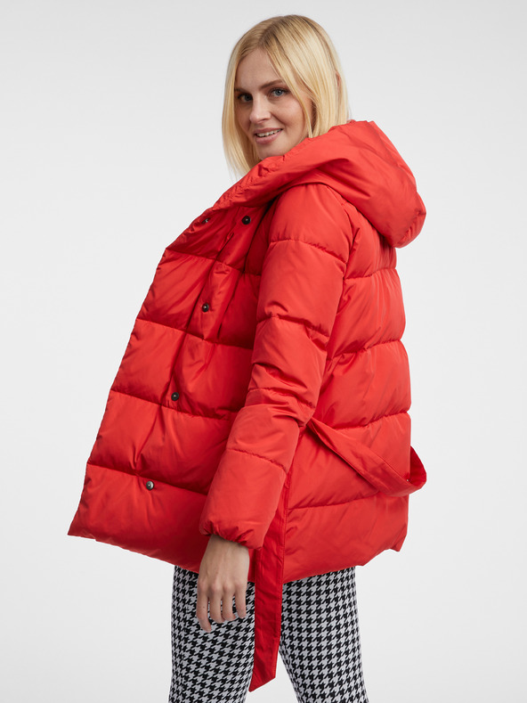 Orsay Geacă de iarnă matlasată roșie pentru femei ORSAY