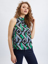 Orsay Bluză de damă cu model negru-verde ORSAY