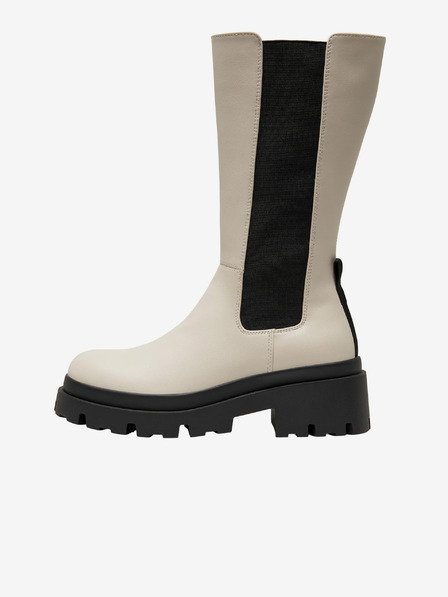 ONLY Cream Cizme joase pentru femei ONLY Doja