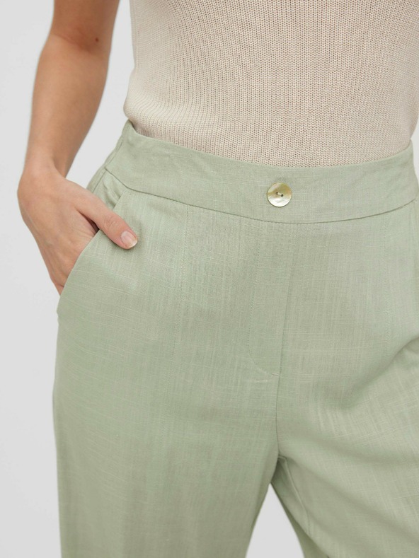 Vero Moda Pantaloni largi verde deschis VERO MODA Josie