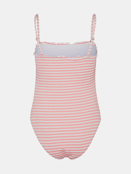 Vero Moda Costum de baie dintr-o singură piesă cu dungi albe și roz VERO MODA Emily