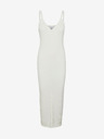 Vero Moda Rochie midi cu bretele cu nervuri crem VERO MODA Uzuri