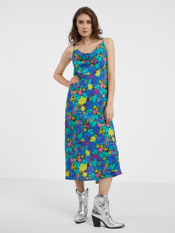 Vero Moda Rochie albastră cu flori pentru femei VERO MODA Liva