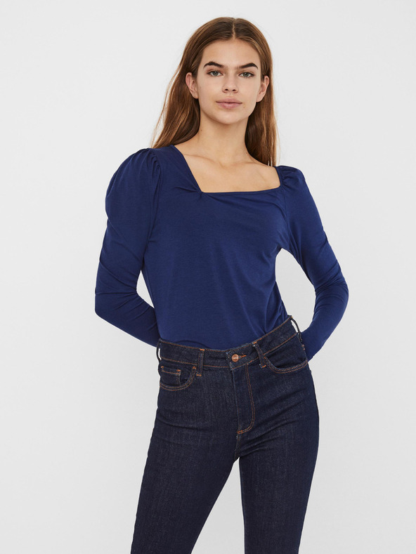 Vero Moda Tricou asimetric albastru VERO MODA Panda