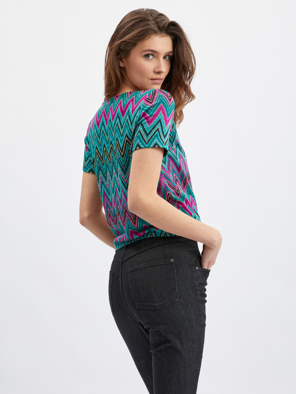 Orsay Tricou pentru femei cu model roz-verde  ORSAY