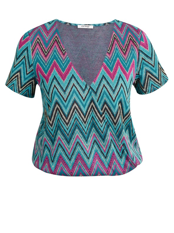 Orsay Tricou pentru femei cu model roz-verde  ORSAY