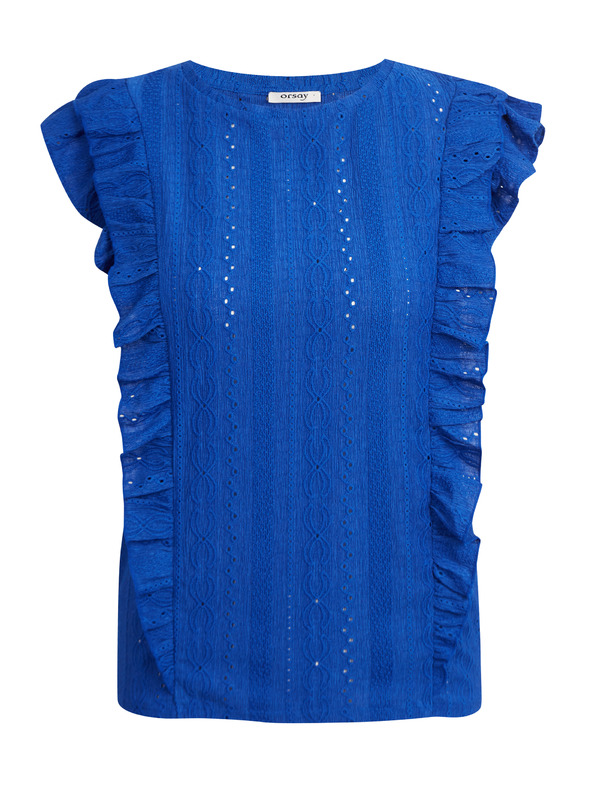 Orsay Tricou de damă albastru cu volane ORSAY