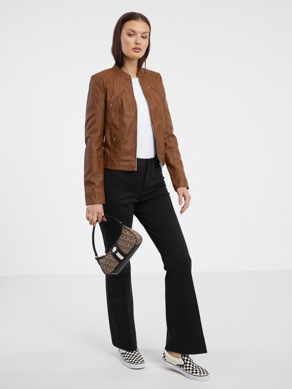 ONLY Pantaloni evazați negri pentru femei ONLY Peach