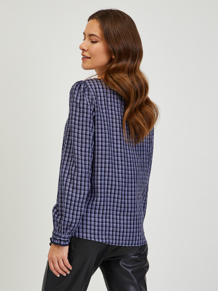 Orsay Bluză în carouri albastru închis ORSAY