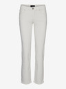 Vero Moda Blugi pentru femei cu croială dreaptă crem VERO MODA Daf