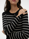 Vero Moda Rochie pulover cu dungi negre pentru femei VERO MODA Goldnele