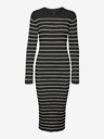 Vero Moda Rochie pulover cu dungi negre pentru femei VERO MODA Goldnele
