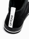 Ombre Clothing Adidași negri pentru bărbați, cu gleznă T304