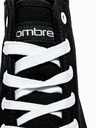 Ombre Clothing Adidași negri pentru bărbați, cu gleznă T304
