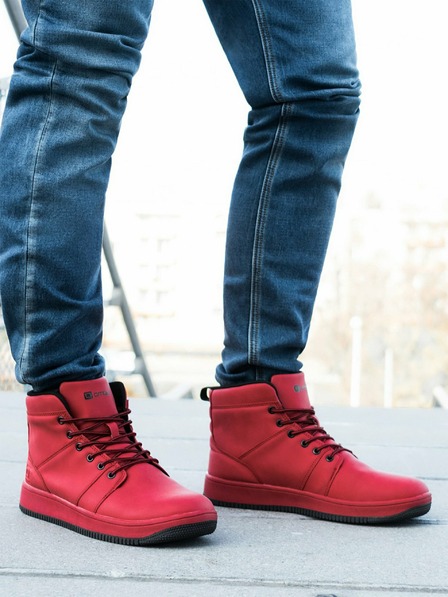 Ombre Clothing Adidași de gleznă roșii pentru bărbați T311