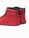 Ombre Clothing Adidași de gleznă roșii pentru bărbați T311