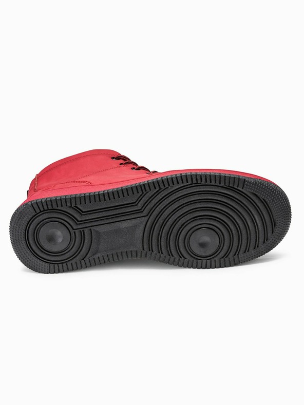 Ombre Clothing Adidași de gleznă roșii pentru bărbați T311