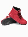 Ombre Clothing Adidași de gleznă roșii pentru bărbați T311