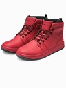 Ombre Clothing Adidași de gleznă roșii pentru bărbați T311