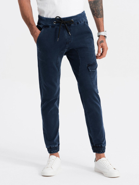 Ombre Clothing Pantaloni bărbați Cargo albastru închis Ombre Clothing