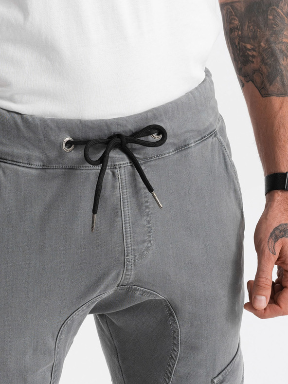 Ombre Clothing Pantaloni Cargo bărbați gri Îmbrăcăminte Ombre