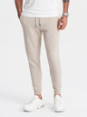 Ombre Clothing Pantaloni de trening bej pentru bărbați Ombre Clothing