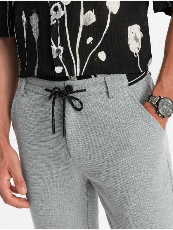 Ombre Clothing Pantaloni bărbați gri deschis Ombre Clothing