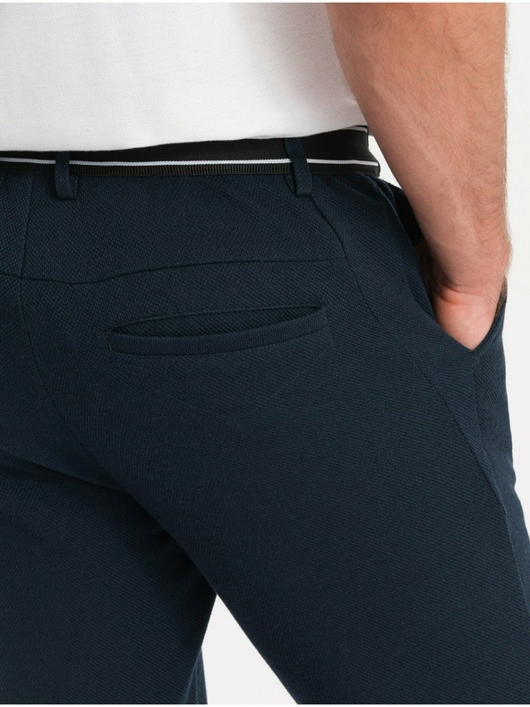 Ombre Clothing Pantaloni bărbați albastru închis Ombre Clothing