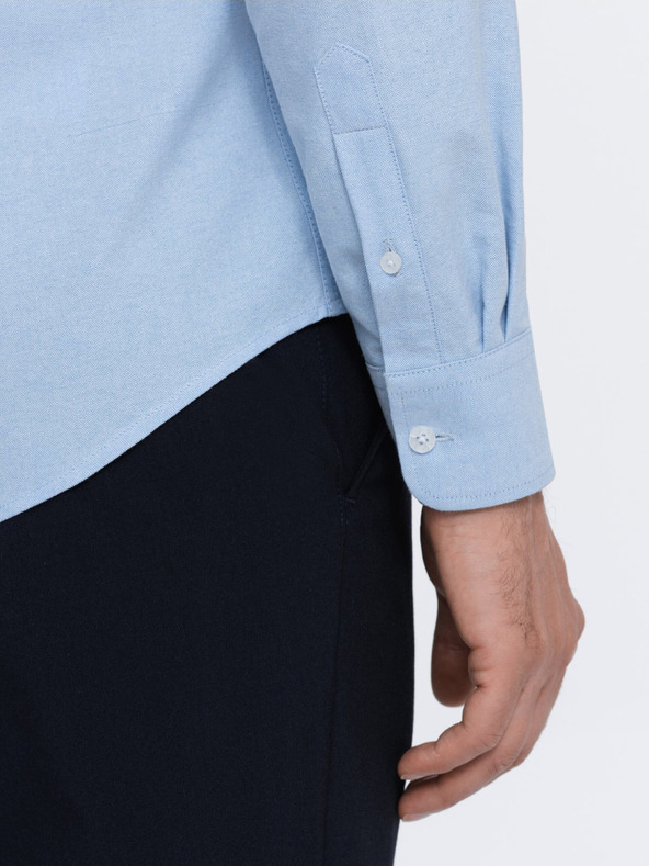 Ombre Clothing Cămașă albastru deschis pentru bărbați Ombre Clothing