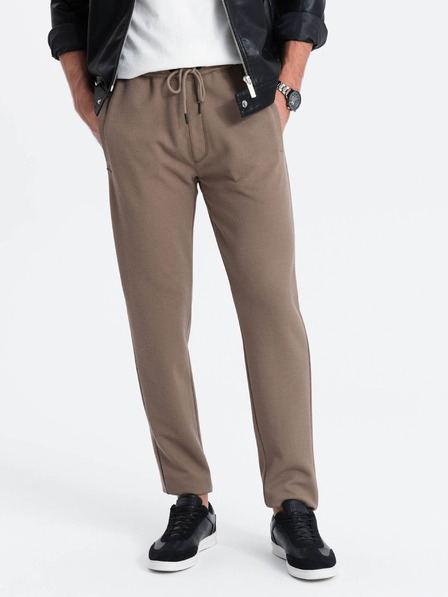 Ombre Clothing Pantaloni de trening de bază maro pentru bărbați Ombre Clothing