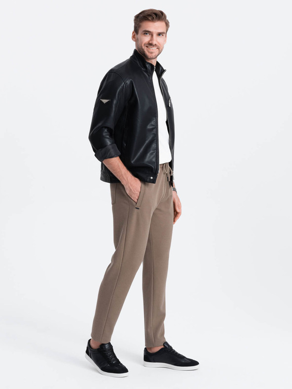 Ombre Clothing Pantaloni de trening de bază maro pentru bărbați Ombre Clothing