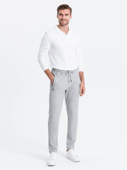 Ombre Clothing Pantaloni de trening de bază gri deschis pentru bărbați Ombre Clothing