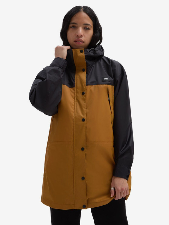 Vans Parka impermeabilă VANS Lake Effect Rain Block neagră și maro pentru femei