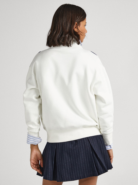 Pepe Jeans Hanorac alb cu fermoar pentru femei Pepe Jeans Celia