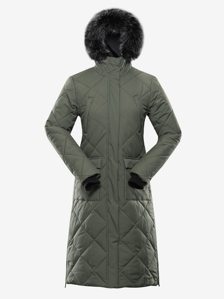 ALPINE PRO Palton matlasat verde pentru femei ALPINE PRO Gosbera
