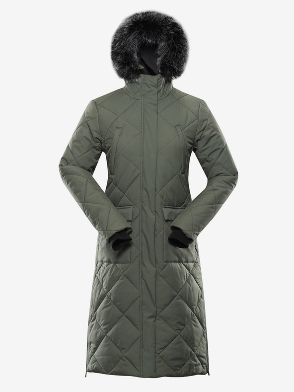 ALPINE PRO Palton matlasat verde pentru femei ALPINE PRO Gosbera