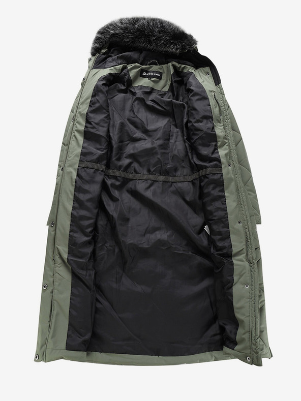 ALPINE PRO Palton matlasat verde pentru femei ALPINE PRO Gosbera