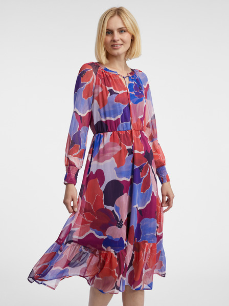 Orsay Rochie cu model floral roșu-albastru pentru femei ORSAY