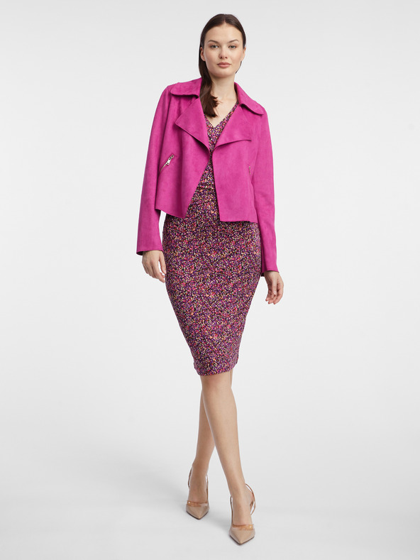 Orsay Jachetă ușoară din imitație de piele roz pentru femei ORSAY