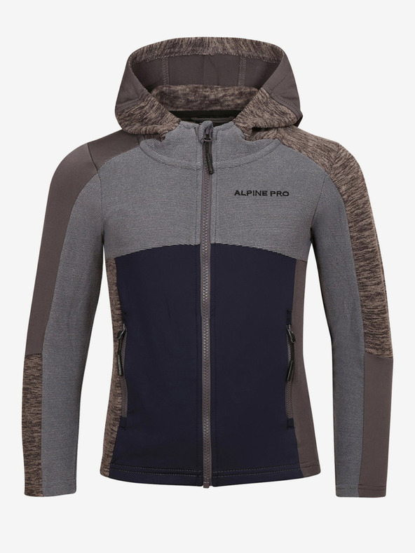 ALPINE PRO Hanorac gri pentru copii ALPINE PRO Groto