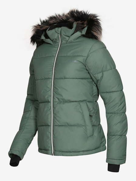 ALPINE PRO Jachetă de iarnă matlasată verde pentru femei ALPINE PRO Pereta